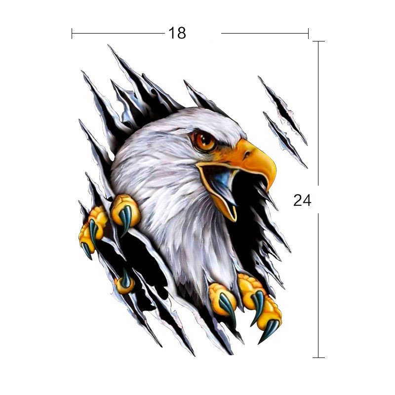 Raptor 3D Auto Stickers Scratch Cover Cartoon Creative Body Auto Latte Stickers Personality Auto Stickers