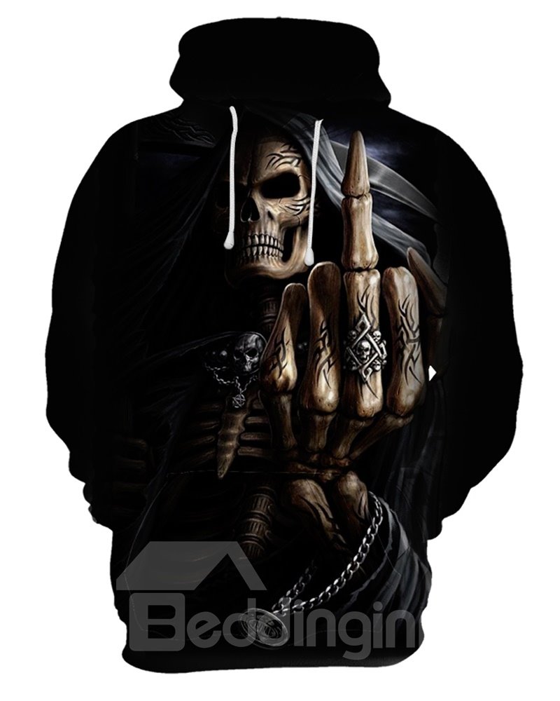 Cool Design Bright Color Clear Print Polyester Pullover 3D Painted Hoodie