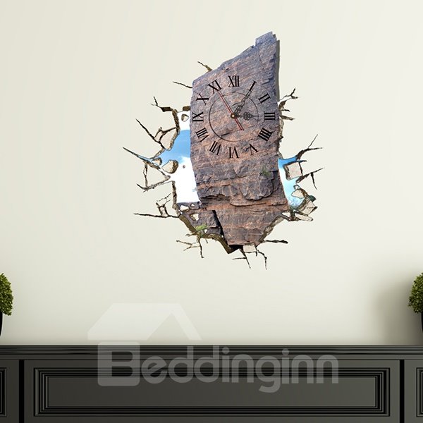 Reloj de pared vendedor caliente del diseño de piedra 3D