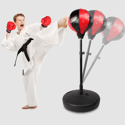 Children's Boxing Gloves Sandbag Set Of Vertical Taekwondo Training Equipment Fitness Sports Toys