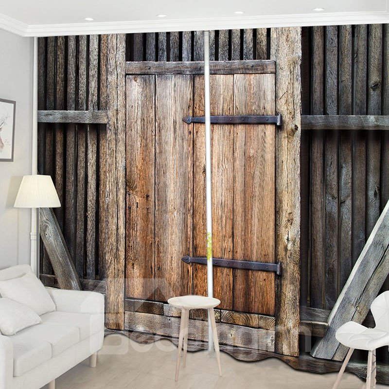 Cortina opaca decorativa para puerta de madera de Beddinginn