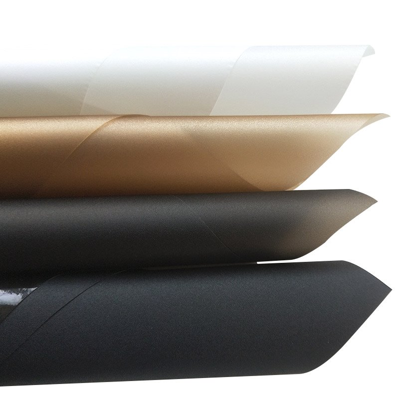 Champagnerfarbene, undurchsichtige Fensterfolie, statischer Sichtschutz, 2 Stück