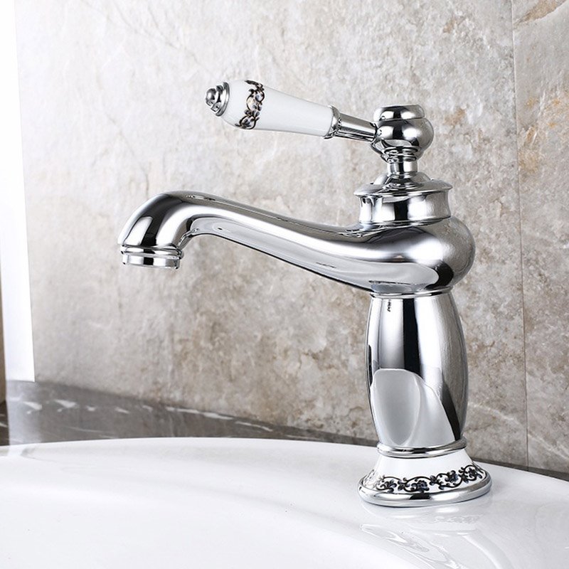 Waterfall Vintage Single Handle Bathroom Vanity Sink Faucet Mixer Taps