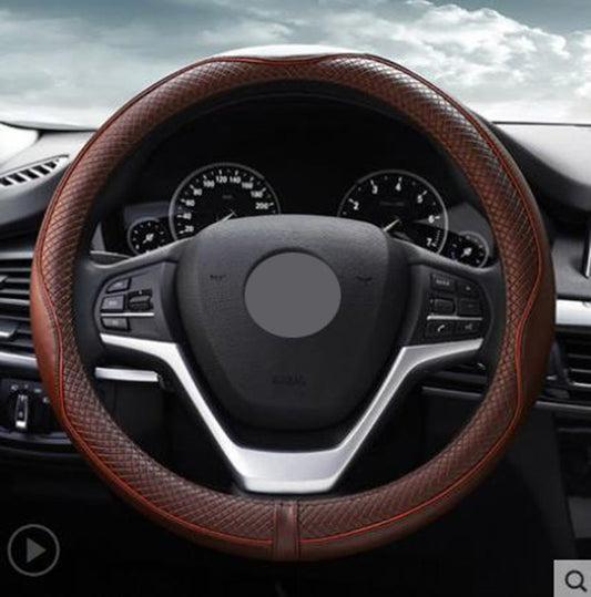 Modern Design Classic Solid Leather Material And Most Popular Steering Wheel Covers Suitable for Most Round Steering Wheels