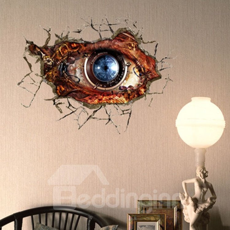 Stunning Creative 3D Machine Eye Wall Sticker