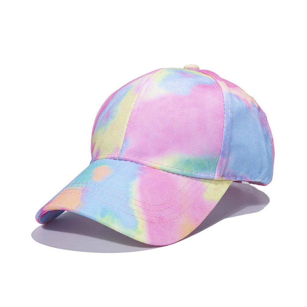 Gorra de béisbol informal con estampado Tie-Dye, gorra de Hip Hop informal ajustable con protección UV para verano