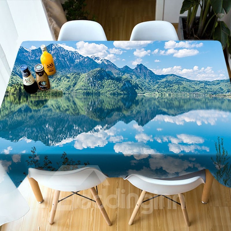 Realistic Design Surprise Party Kitchen Decoration 3D Tablecloth