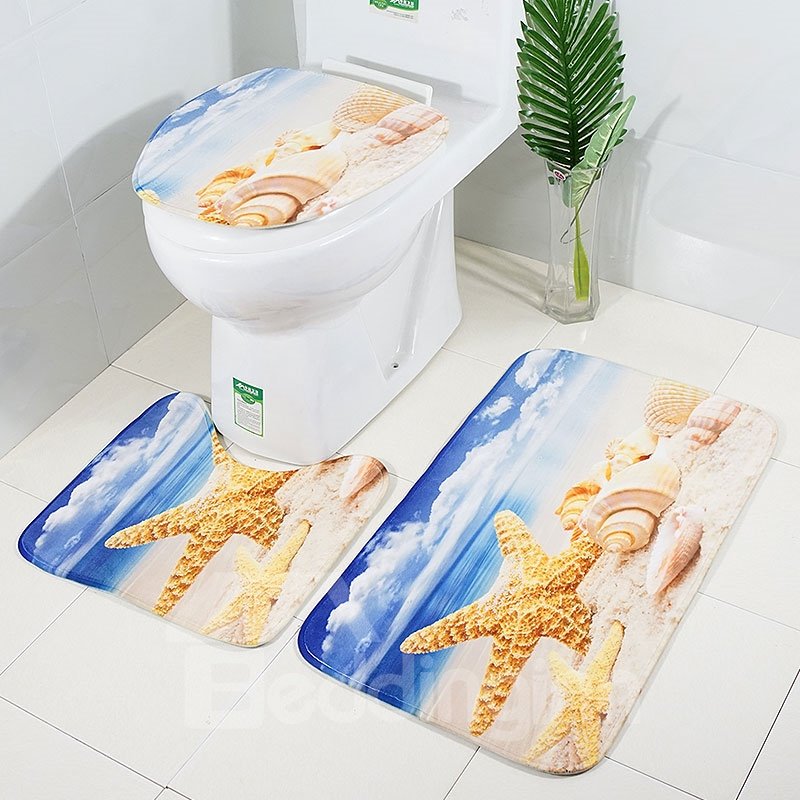 5 Styles Rainbow brick Bathroom Anti-skid 3 Piece Set
