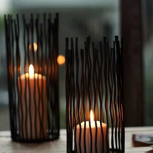 Modern European Arts Wrought Iron Candle Holders