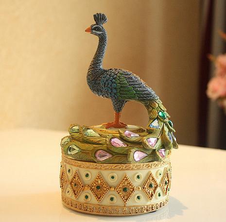 New Arrival Beautiful Peacock Jewelry Box