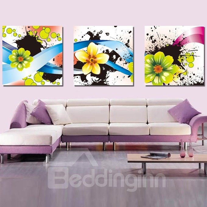 New Arrival Blooming Fragrant Yellow Flowers Canvas Wall Prints