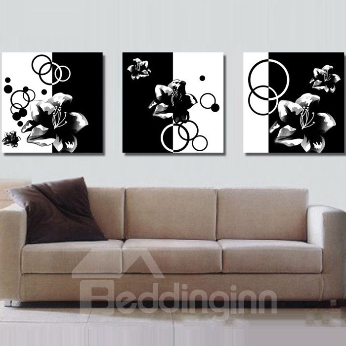 New Arrival Fragrant Flowers and Geometric Figure Canvas Wall Prints