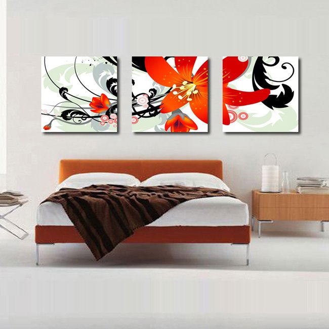 New Arrival Orange Flower Blossom Canvas Wall Prints