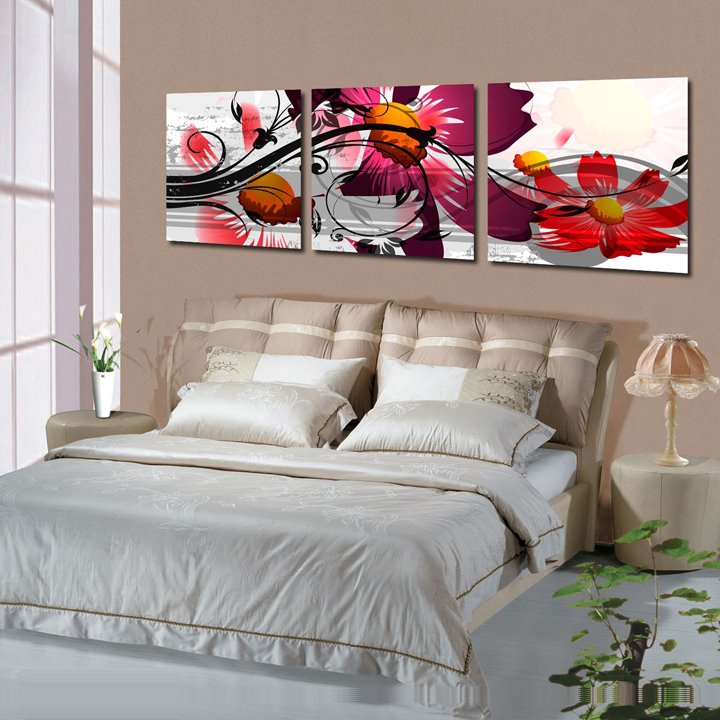 New Arrival Fancy Colorful Flowers Blossom Canvas Wall Prints