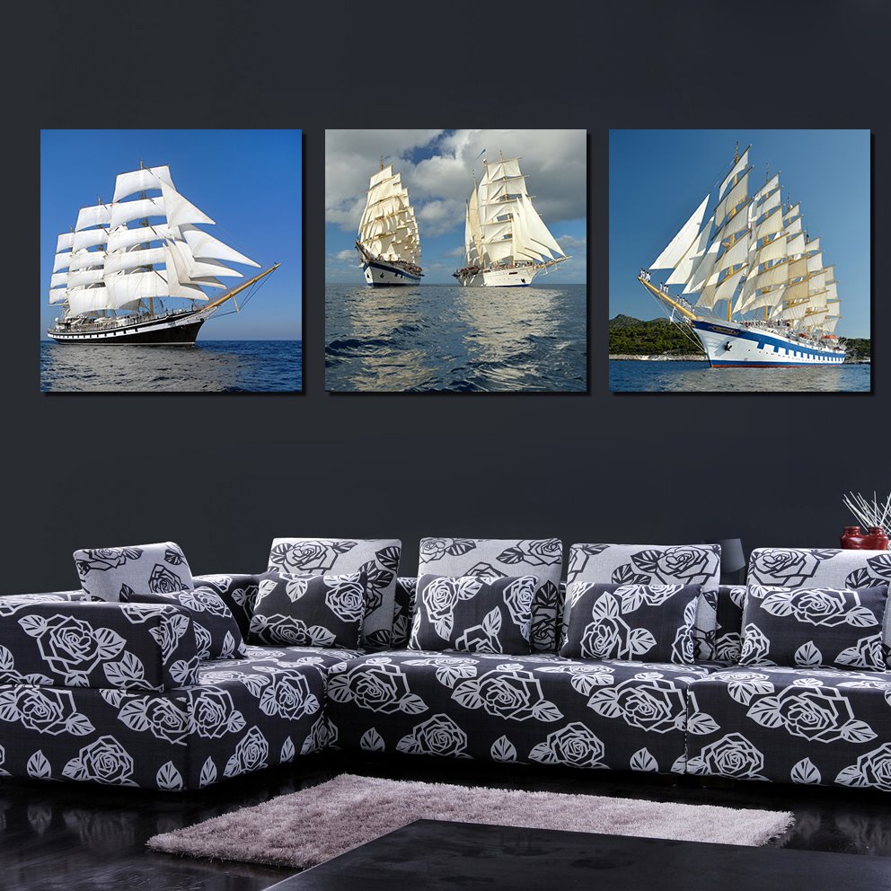 3-teiliges Crystal Film Art-Wandbild