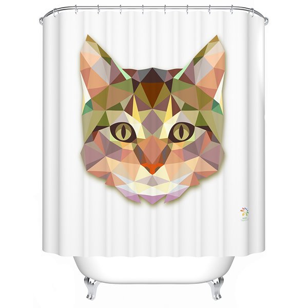 Hot Selling Amazing 3D Prismatic Cat Shower Curtain
