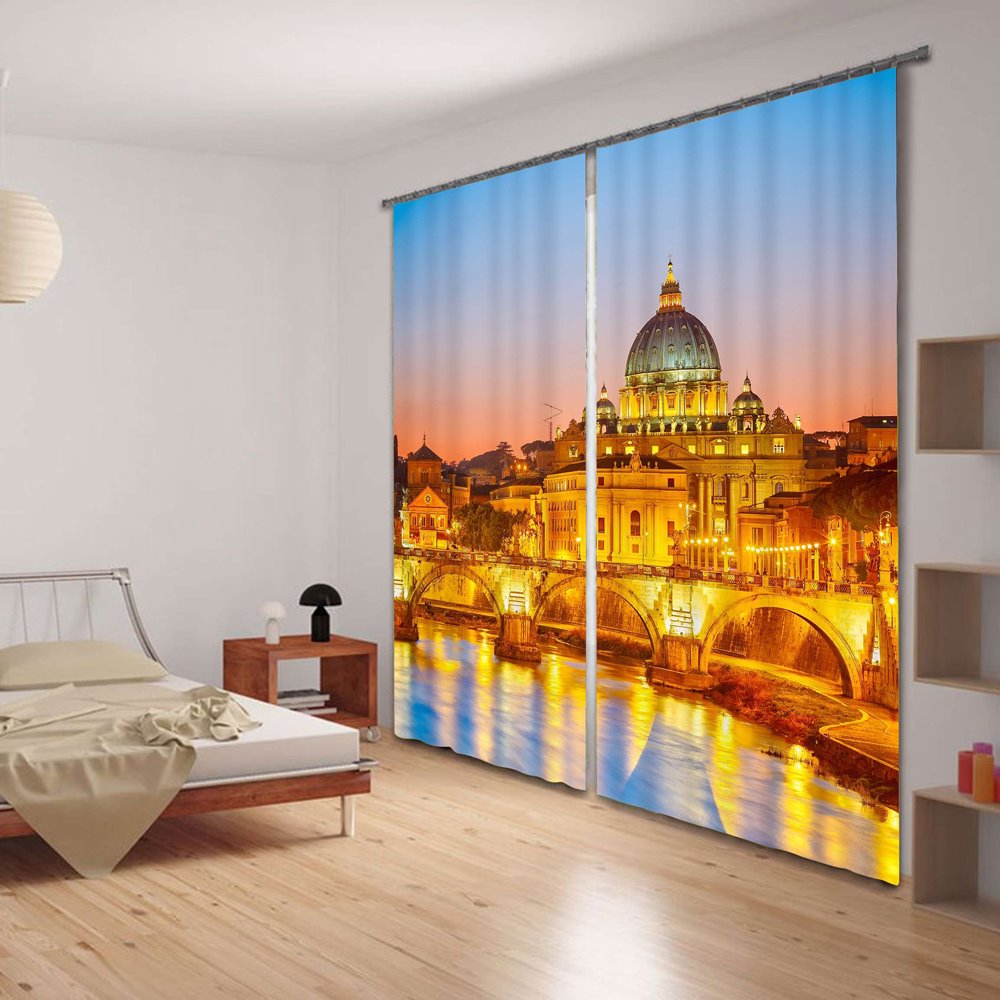 Majestic Golden Palace 3D Energy Saving Curtain