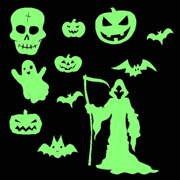 Fantastic Halloween Theme Removable Luminous Wall Sticker