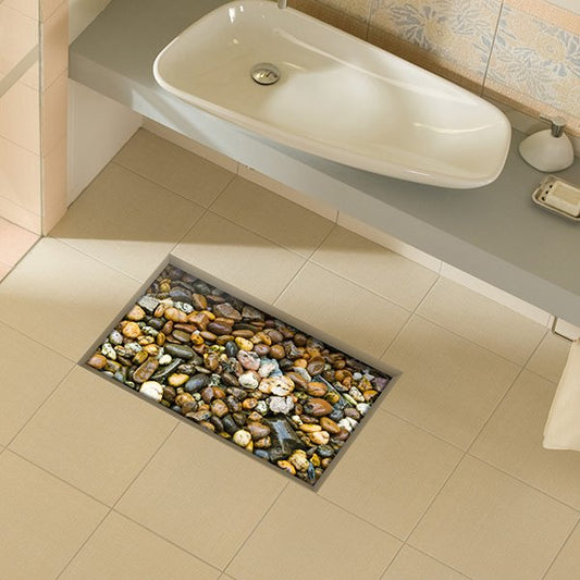 Creative Cobblestone Slipping-Preventing Water-Proof Bathroom 3D Floor Sticker