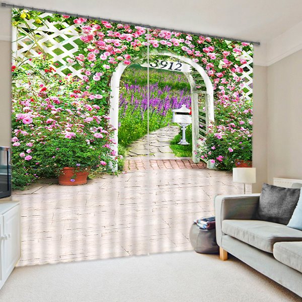 A Entrance to the Secret Garden Print 3D Blackout Curtain