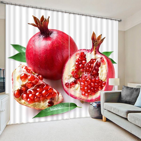 Delicious Fresh Pomegranate Print 3D Blackout Curtain