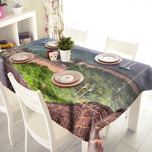 Magnificent Polyester Great Wall Pattern 3D Tablecloth