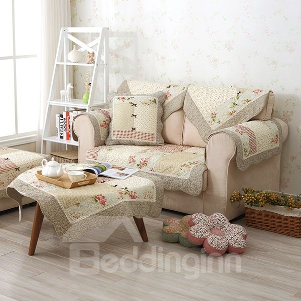 Winter Cotton Handmade Three-dimensional Embroidery Country Style Cushion Sofa Covers