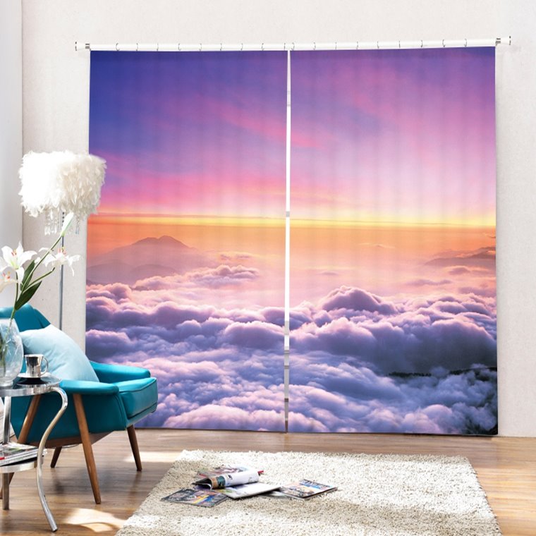 The Scenery over The Cloud Printing 3D Curtain