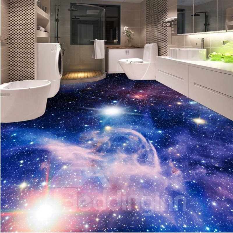 Dreamy Creative Design Galaxy Print Home Decorative Waterproof 3D Floor Murals