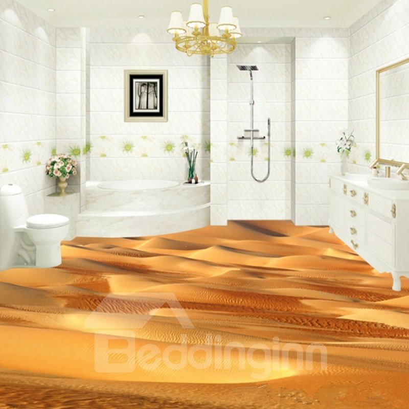 Creative Design Desert Pattern Nonslip and Waterproof 3D Floor Murals