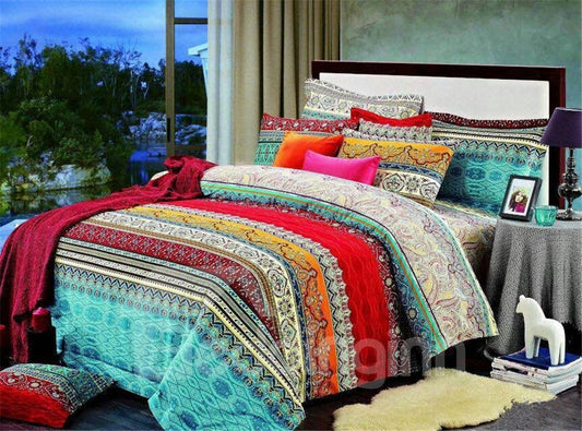 Cozyvie Bohemian Style Drugget Fabric 3-Piece Bedding Sets/Duvet Cover