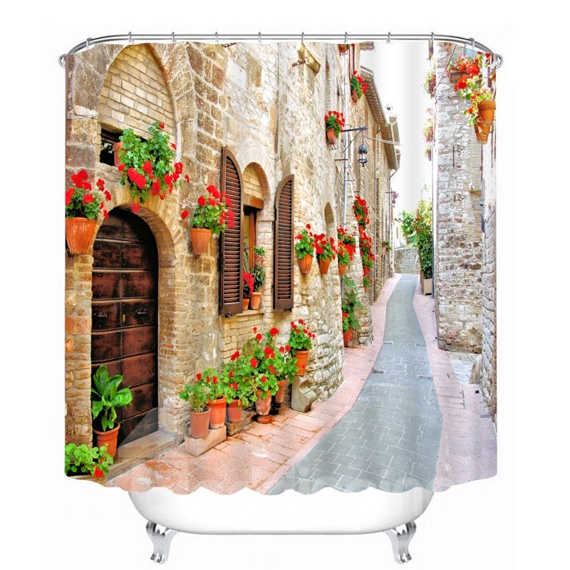 Relaxing Countryside Path 3D Printed Bathroom Waterproof Shower Curtain