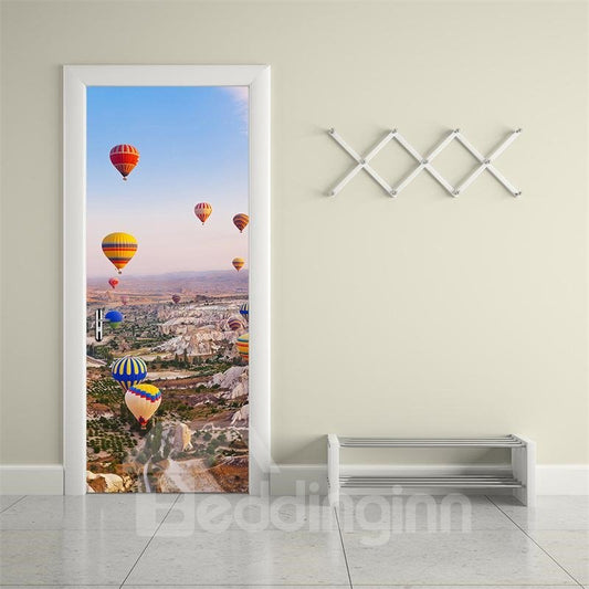30¡Á79in Parachutes and Topography PVC Environmental and Waterproof 3D Door Mural