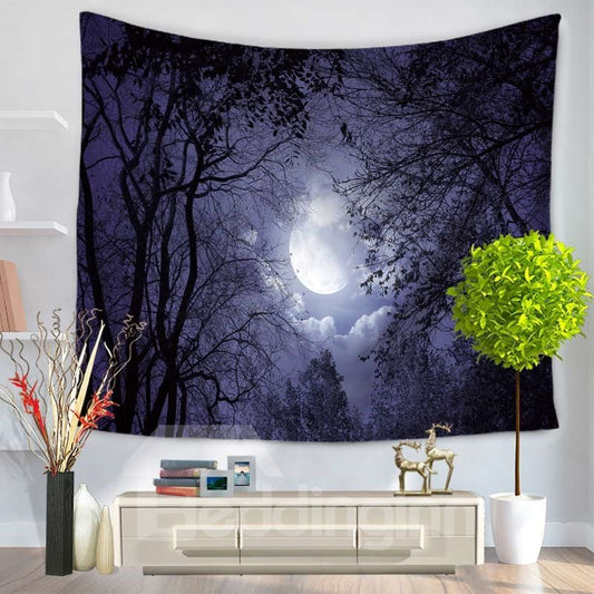 Magical Forest and Galaxy Space Decorative Hanging Wall Tapestry