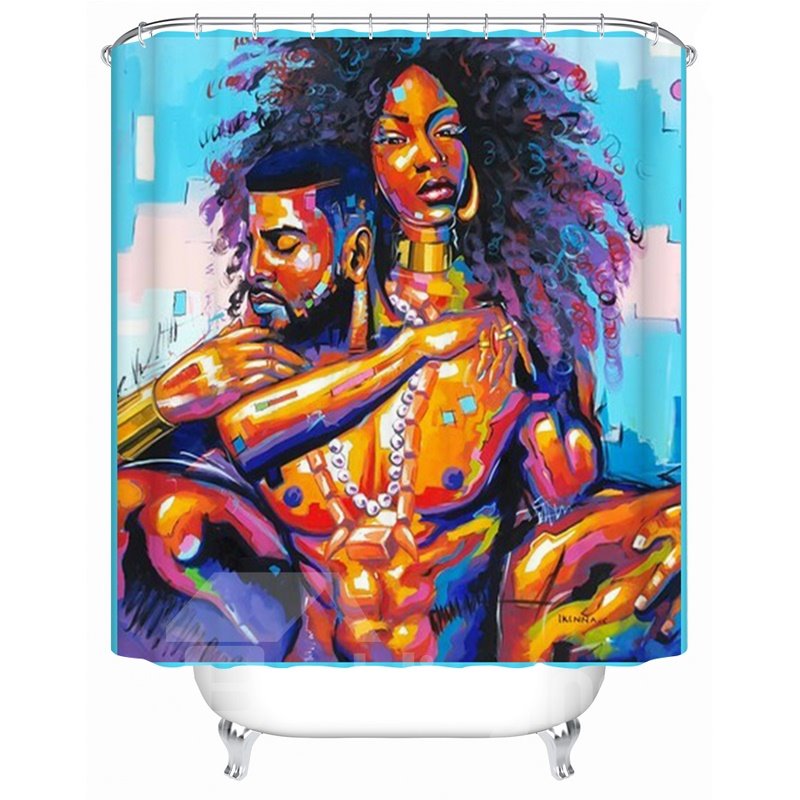 Künstlermuster-Duschvorhang aus Polyestermaterial, schimmelresistent