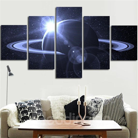 5 Pieces Planet Pattern Hanging Canvas Waterproof Eco-friendly Framed Wall Prints