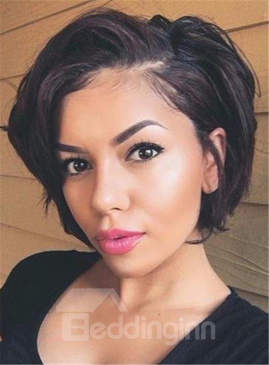 Short Wave Layered Loose 8 Inches Synthetic Hair Lace Front Cap Wigs