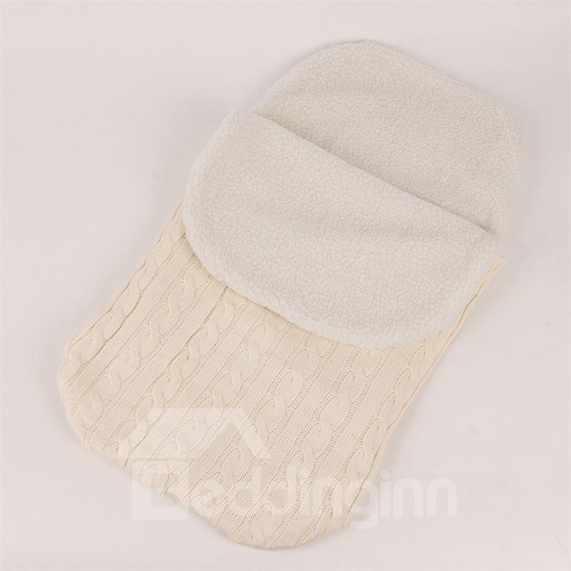 Simple Style Pure Color Acrylic Fibers Winter Baby Sleeping Bag