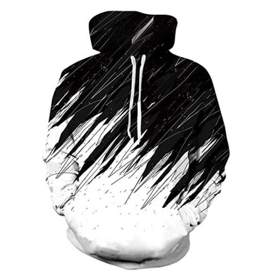 Unisex 3D Digital Printed Hoodies for Men Women Cool Graphic Fleece Hooded Sweatshirt with Big Pockets