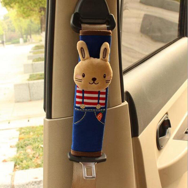 Cartoon Style Cute Animal Pattern Seat Belt Pads, Environmental Friendly Material, Non-Toxic, No Pollution, No Fading