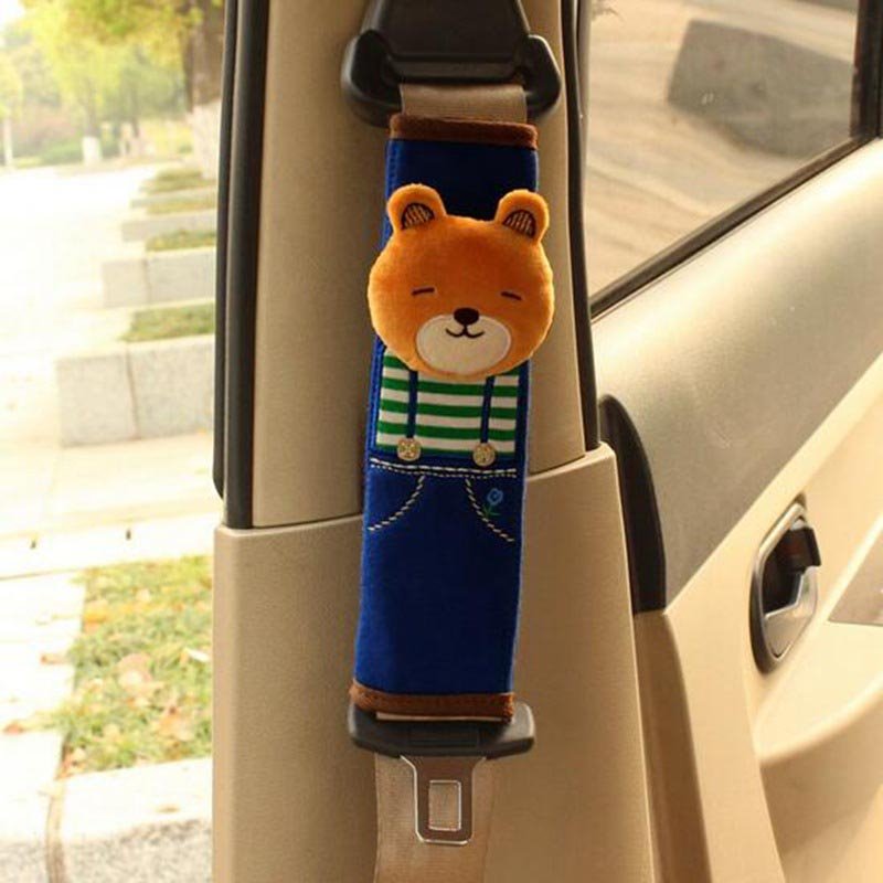 Cartoon Style Cute Animal Pattern Seat Belt Pads, Environmental Friendly Material, Non-Toxic, No Pollution, No Fading