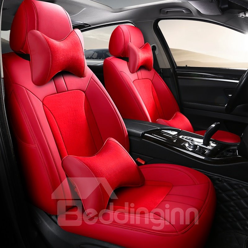 Country Style Linen Fabric Breathing Fabric Skin-Friendly Moisture Absorption Good Heat Dissipation Healthy And Pollution Free ONE CAR ONE VERSION Custom Fit Seat Covers