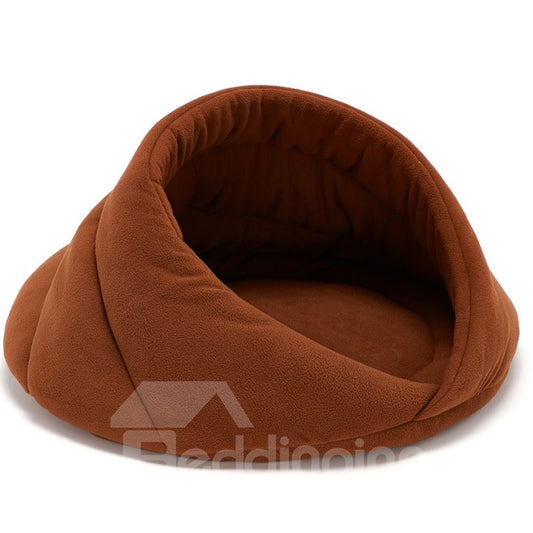 Pet Cat Dog Nest Bed Puppy Soft Warm Cave House Winter Sleeping Bag Mat Pad