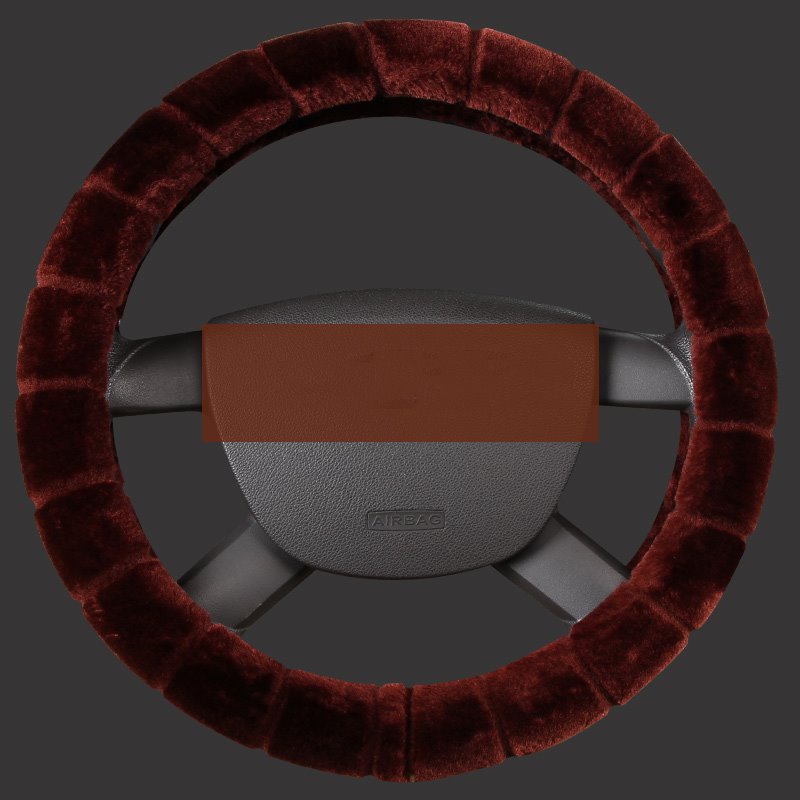 Simple Style Suede Material Environmentally Friendly And Odorless Soft Fluff Thermal Winter Universal Steering Wheel Covers Anti-skid Wear-resistant Dirt-resistant Durable And Breathable Not Hurt Hands