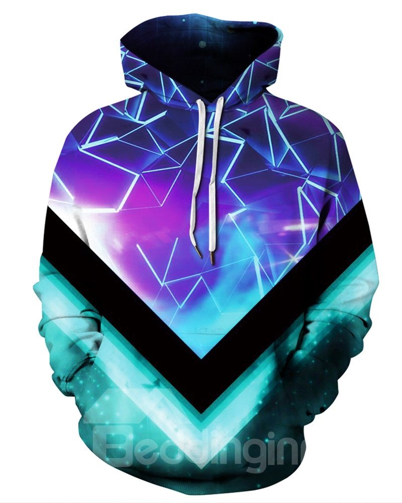 Sudadera con capucha pintada en 3D, estilo informal, unisex, modelo suelto, color vibrante