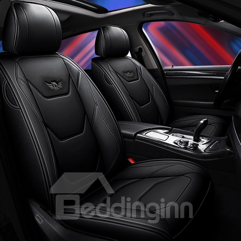 Vollständige Abdeckung, verschleißfestes Leder, langlebig, faltenfrei, rutschfest, Gesundheits- und Umweltschutz, hautfreundlich, 5 Sitze, universelle Passform, passend für Limousine, SUV und LKW