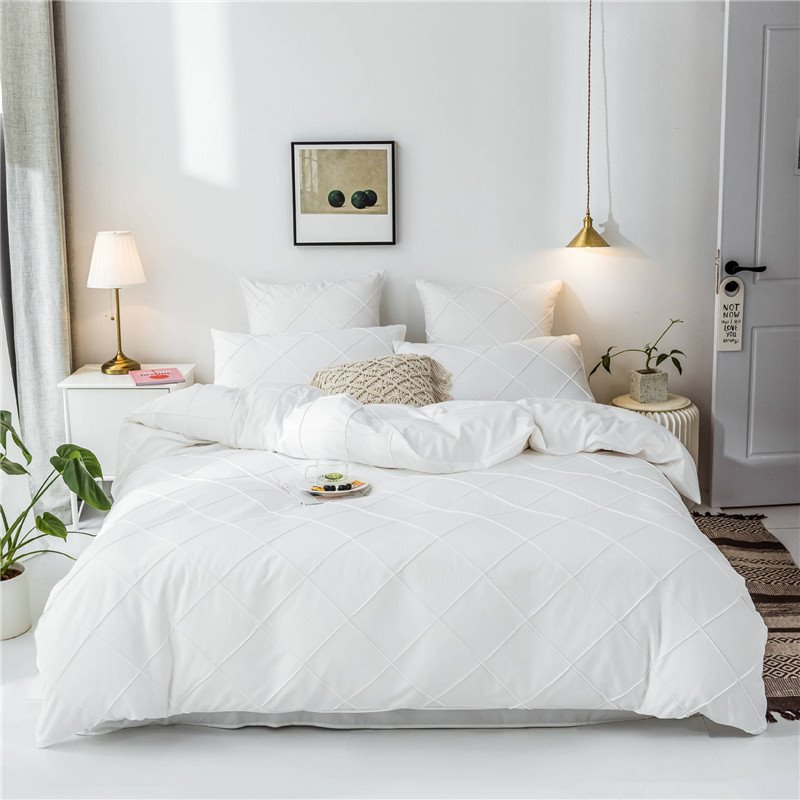 Modern 4-Piece Bedding Set 1 Duvet Cover 1 Flat Sheet 2 Pillowcases High-quality Polyester Twin Queen King Size