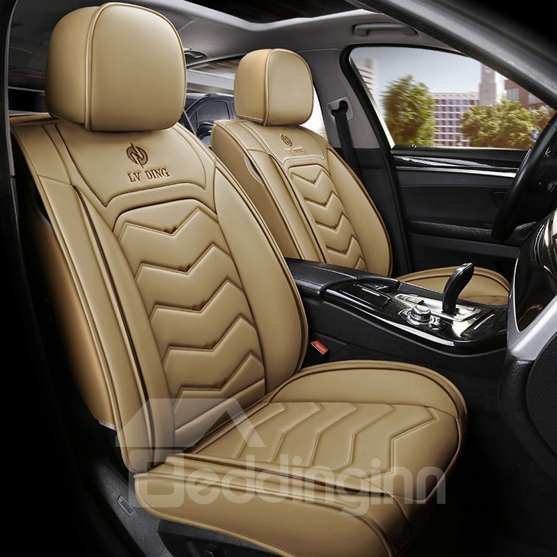 Car Seat Covers Full Set with Waterproof Leather Automotive Vehicle Cushion Cover for Cars SUV Pick-up Truck