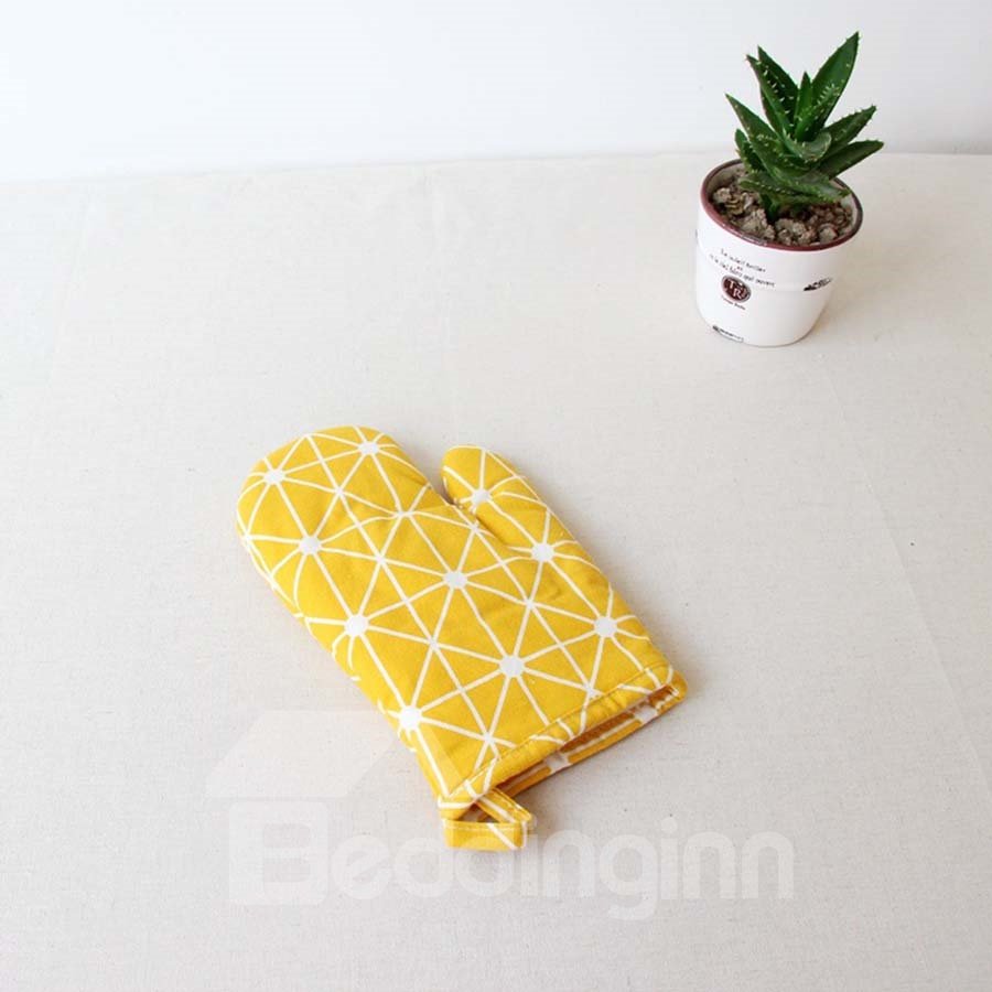 Beddinginn Cotton Plaid Insulated Gloves