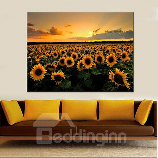 Sunflowers Spray Painting Natural Scenery Modern Print Wall Decorations